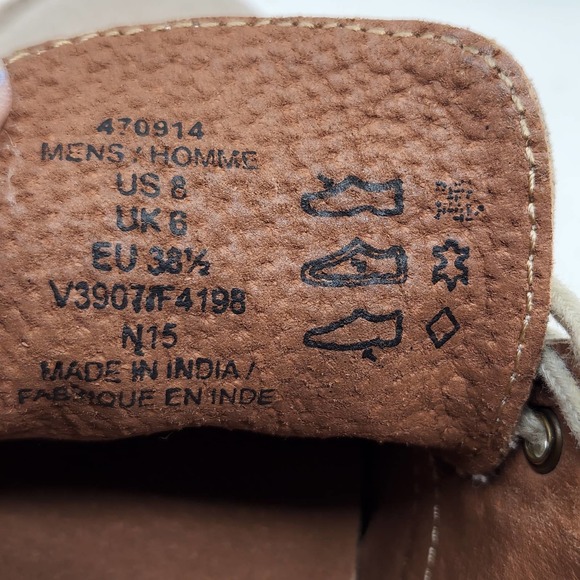 Lands End Mens Tan Khaki Canvas Chukka Boots Size 8 Lace Up Gum Soles Ankle - Picture 5 of 9